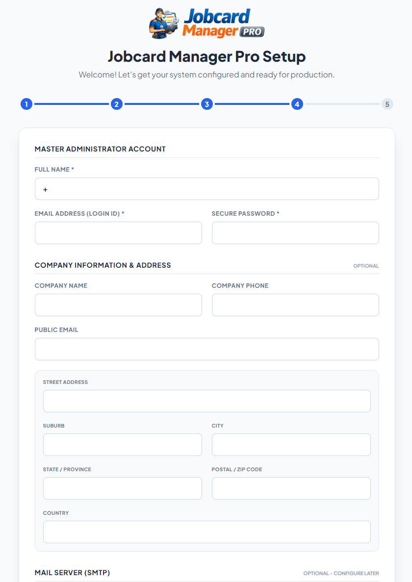 Create Admin & Config